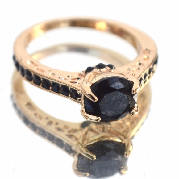 Jewelry - Faux Black Spinel Size 9 10k Gold Filled Ring